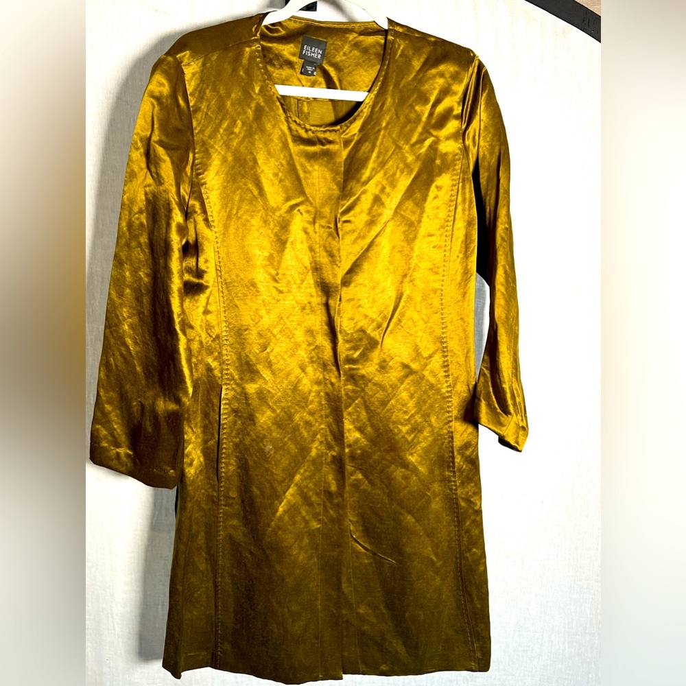 Eileen Fisher‎ Linen And Silk Dress with Pockets- Medium